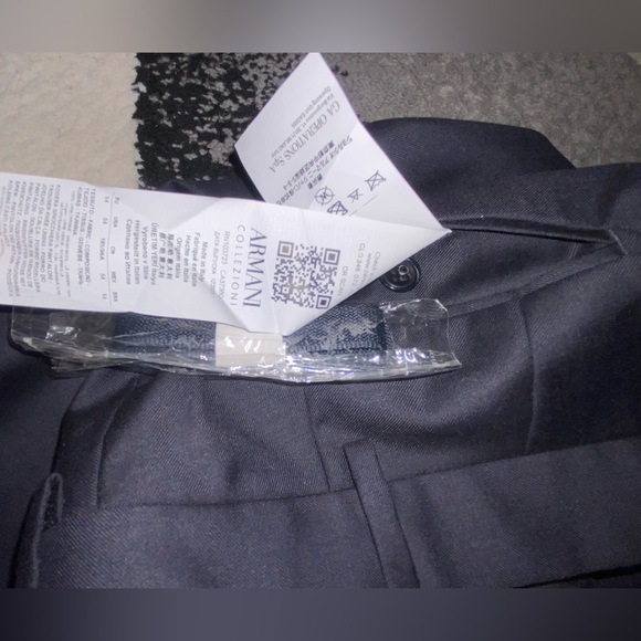 Armani Exchange Men's Straight Leg Solid Black Pants - Picture 2 of 7